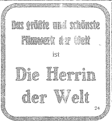 Herrin der Welt